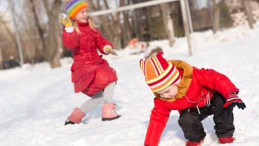 Vinter, barn