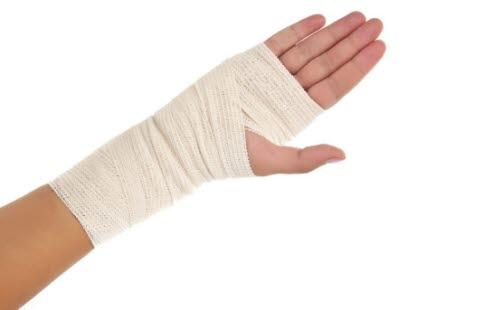 Sirkulær bandasje Illustrasjonsfoto av en arm med sirkulær bandasje rundt håndleddet