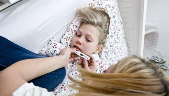 Barn med feber