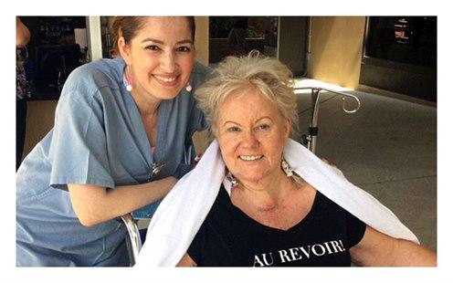 Berit Bindi etter operasjonen